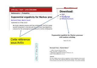 Cette référence
sous ArXiv
 