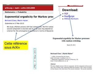 Cette référence
sous ArXiv
 