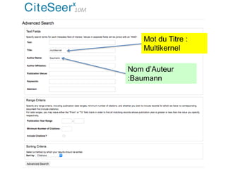 Mot du Titre :
Multikernel
Nom d’Auteur
:Baumann
 