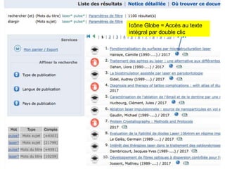 Icône Globe = Accès au texte
intégral par double clic
 