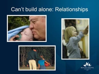Can’t build alone: Relationships

 