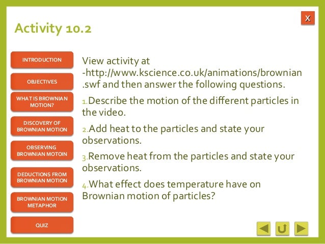 Physics M3 Brownian Motion