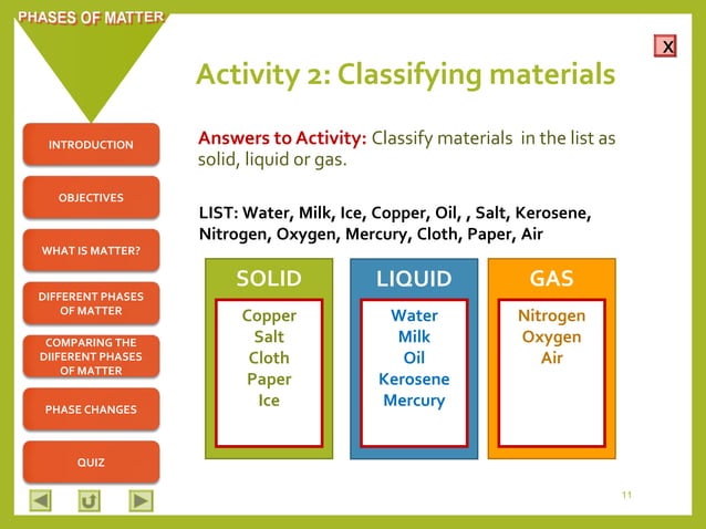 Physics M3 Phases of Matter | PPT | Chemistry | Science