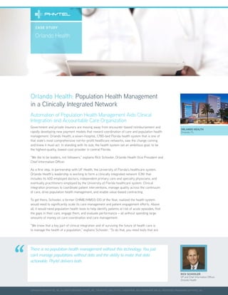 Population Health Management Case Studies | PDF