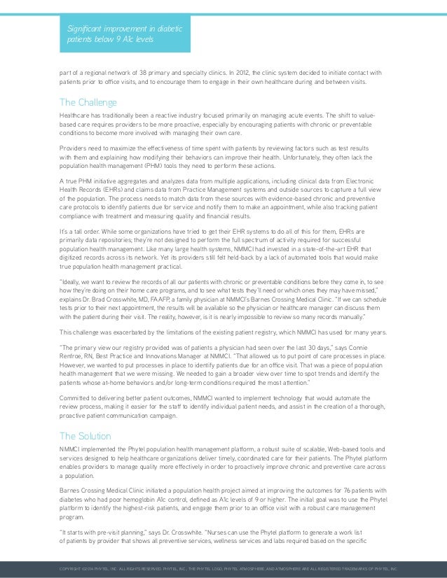 Population Health Management Case Studies