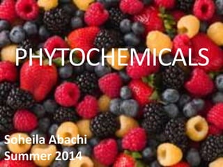 PHYTOCHEMICALS
1
Soheila Abachi
Summer 2014
 