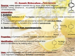 Phytochemistry essential oils terpene hydrocarbons | PPT