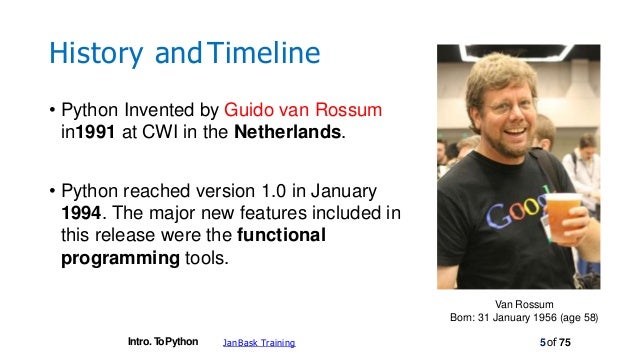 Introduction about Python by JanBask Training