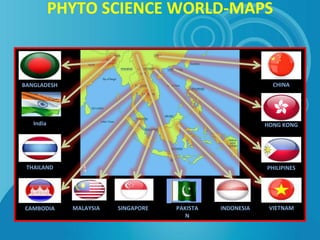 PHYTO SCIENCE WORLD-MAPS
INDONESIACAMBODIA
BANGLADESH CHINA
HONG KONGIndia
PHILIPINES
SINGAPORE
THAILAND
VIETNAMMALAYSIA PAKISTA
N
 