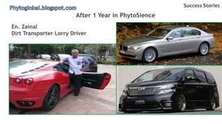 En. Zainal
Dirt Transporter Lorry Driver
After 1 Year in PhytoSience
Success Stories
 