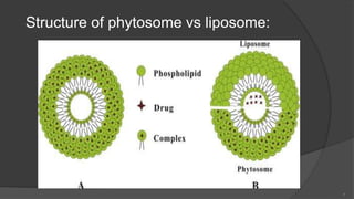 Structure of phytosome vs liposome:
7
 