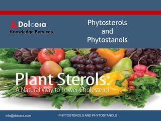 Phytosterols
  Knowledge Services                     and
                                     Phytostanols




                          Variable Valve Timing        1
info@dolcera.com       PHYTOSTEROLS AND PHYTOSTANOLS
 