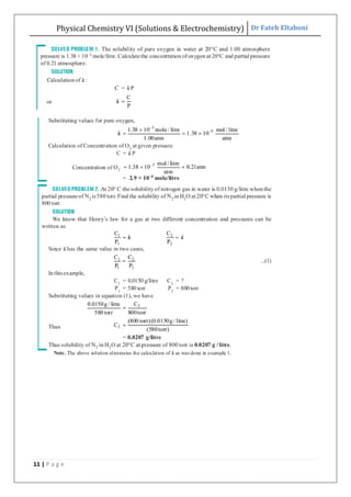 Physical Chemistry VI (Solutions & Electrochemistry) Dr Fateh Eltaboni
11 | P a g e
 