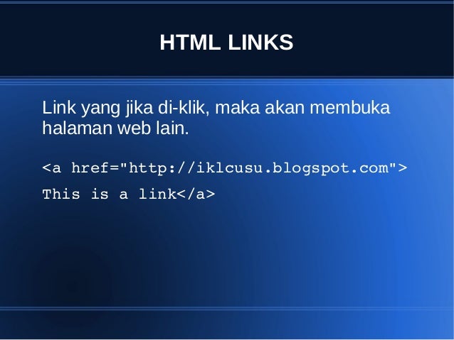 Pemrograman Internet - HTML (1)