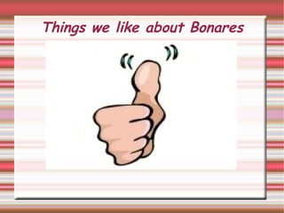 Things we like about Bonares 