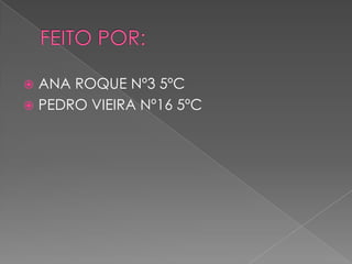  ANA ROQUE Nº3 5ºC
 PEDRO VIEIRA Nº16 5ºC
 