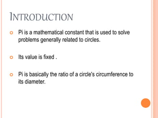 Pi Explained Simply Pi (π) | PPTX