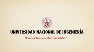 “Ciencia y Tecnología al Servicio del País”
 