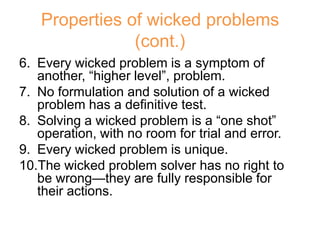Wicked Problems Design Example Design thinking for science communication | PPTX