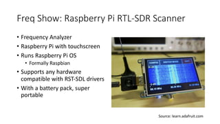 Overview, Freq Show: Raspberry Pi RTL-SDR Scanner