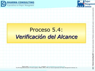 Proceso 5.4: Verificación del Alcance 