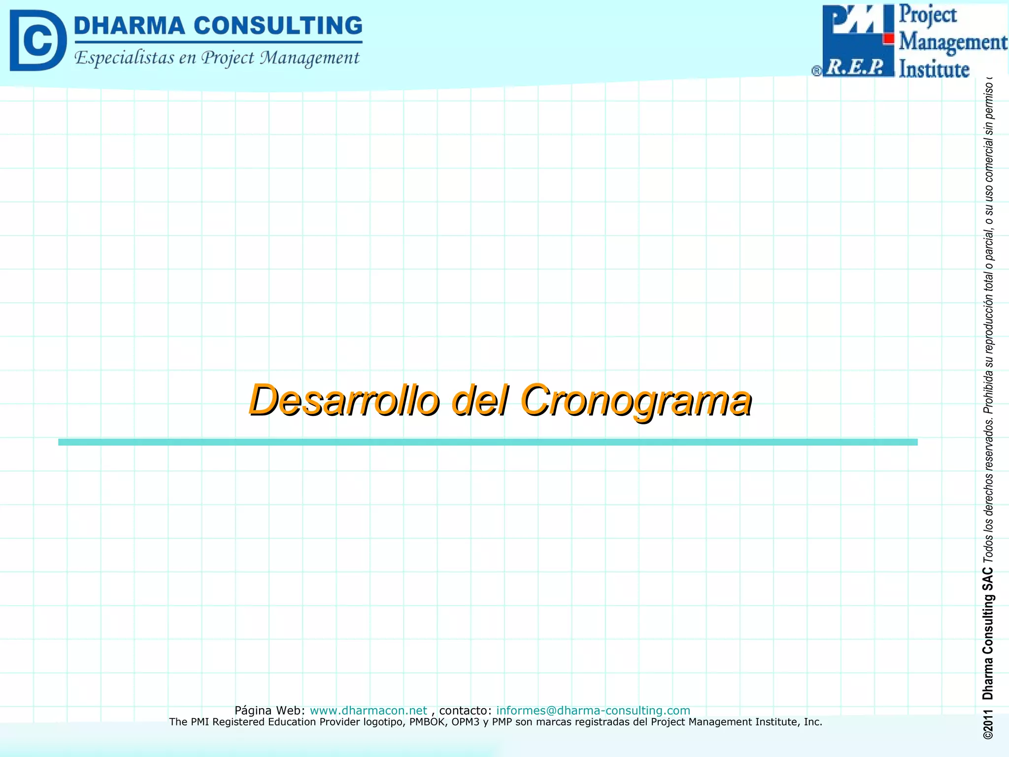 Desarrollo del Cronograma 