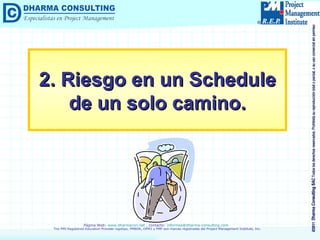 2. Riesgo en un Schedule de un solo camino. 
