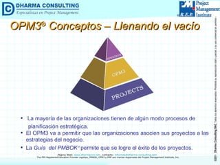 Organizational Project Management Maturity Model (OPM3®) | PPT