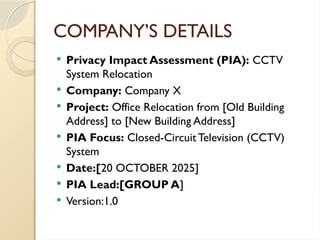 Privacy Impact assessment for companies | PPTX