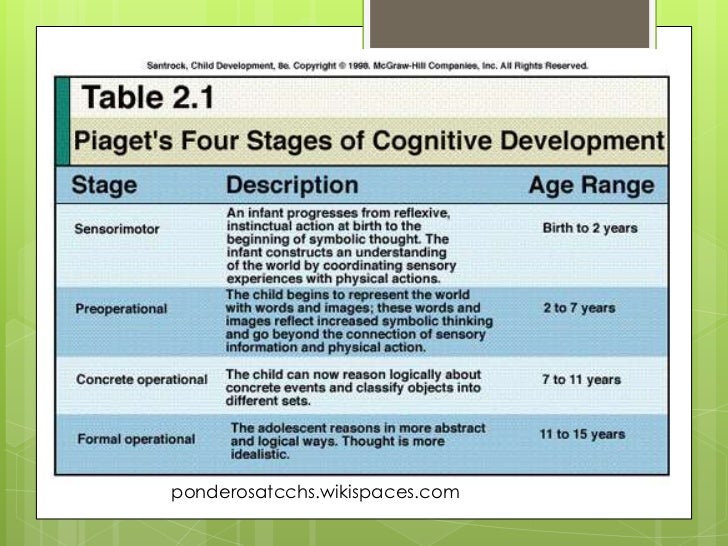 Piaget's Cognitive Development Theory