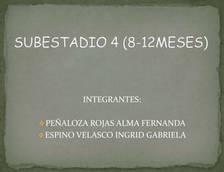 INTEGRANTES:

 PEÑALOZA ROJAS ALMA FERNANDA
 ESPINO VELASCO INGRID GABRIELA
 