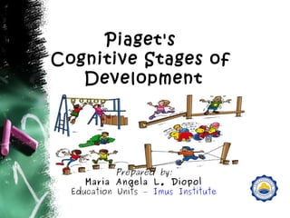 Piaget's
Cognitive Stages of
Development

Prepared by:
Maria Angela L. Diopol
Education Units – Imus Institute

 