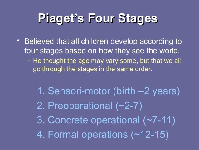 piaget believed that