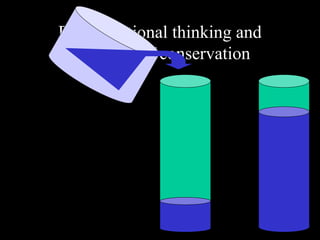 Pre-operational thinking and
problems of conservation
 