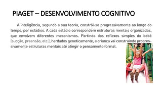 PIAGET – DESENVOLVIMENTO COGNITIVO