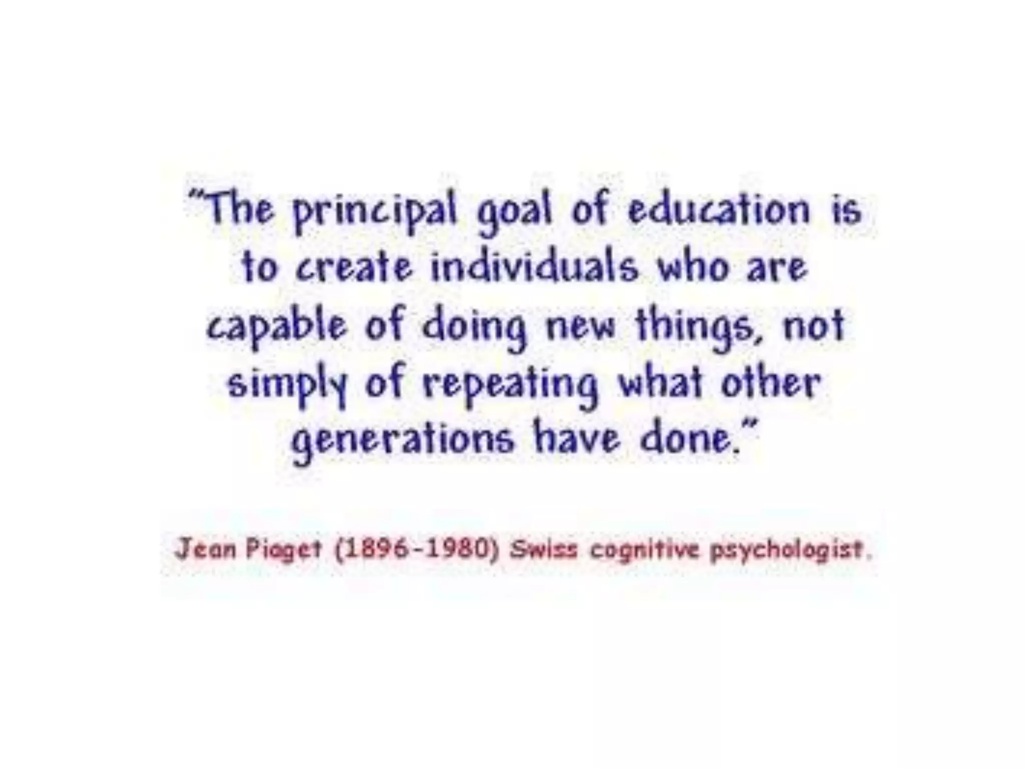 PIAGET COGNITIVE DEVELOPMENT 