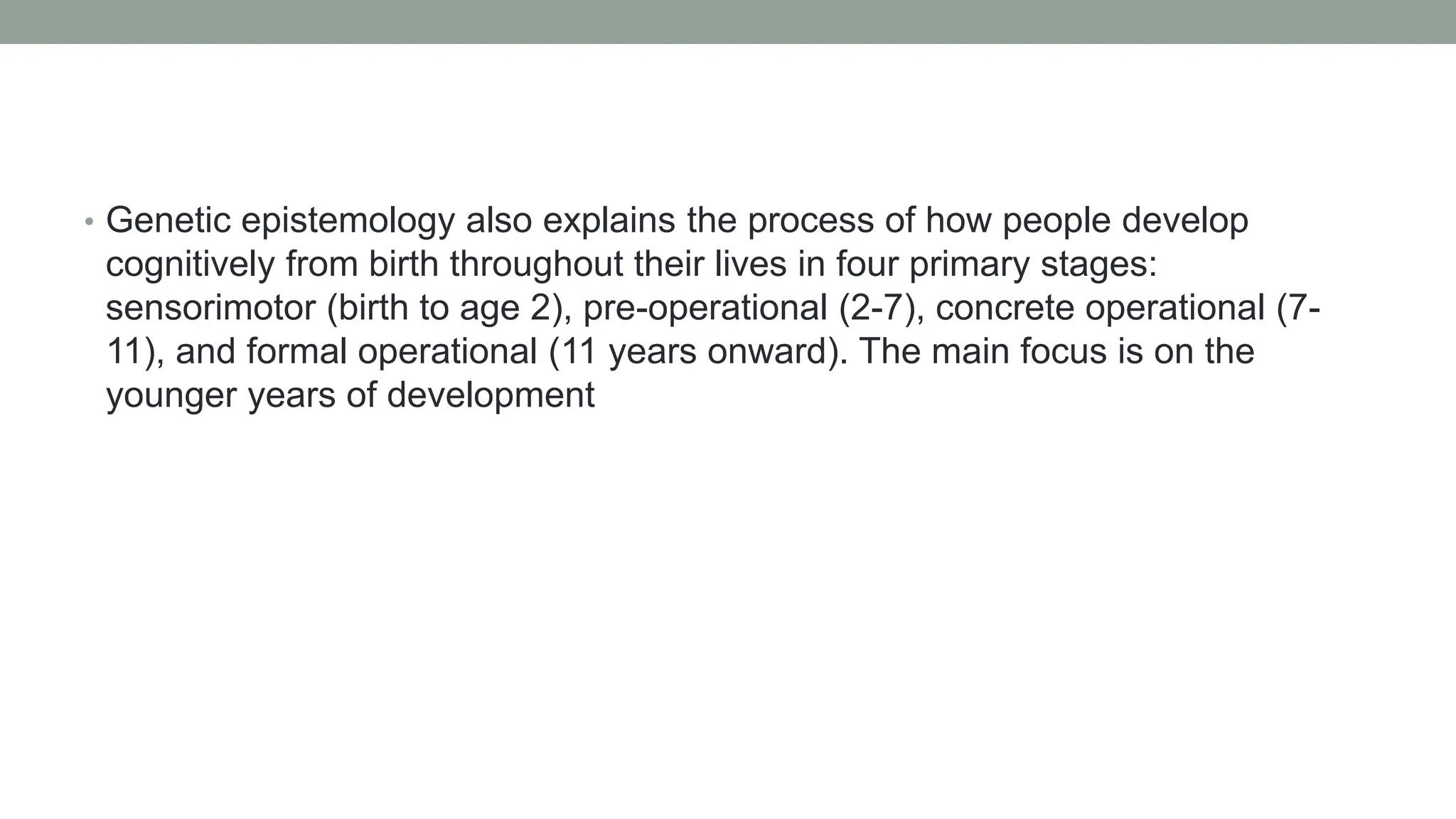 Piaget contribution.pptx Piaget's cognitive development stages | PPTX