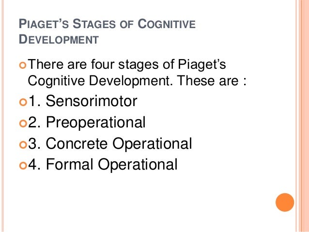 piaget s stages of cognitive development