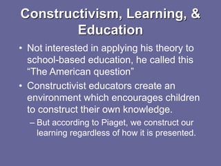 Jean Piaget Theory Of Cognitive Development | PPT