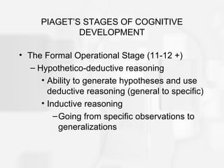 hypothetico deductive reasoning piaget
