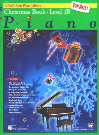 Piano   alfred's basic piano library - christmas book level 1b