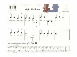 l0t1fü Night Shadows
::~JJjj jJ~ j J
Shad - ows, "1ad - ow• "'' tlie wall. My
LJ< í
~.... .( F
'
"'JJ~ J d ~ JJJ o
But my nighl Jig.111'< "11in We t'ª" go lo ~ locp
 