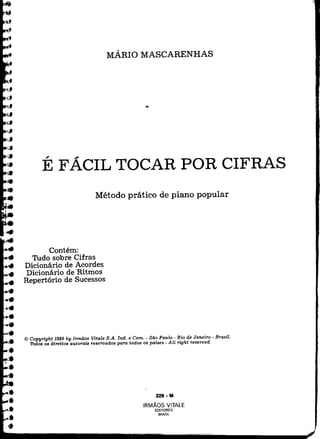 Piano   método - mário mascarenhas