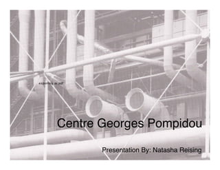 exporting as pdf




           Centre Georges Pompidou

                   Presentation By: Natasha Reising
 