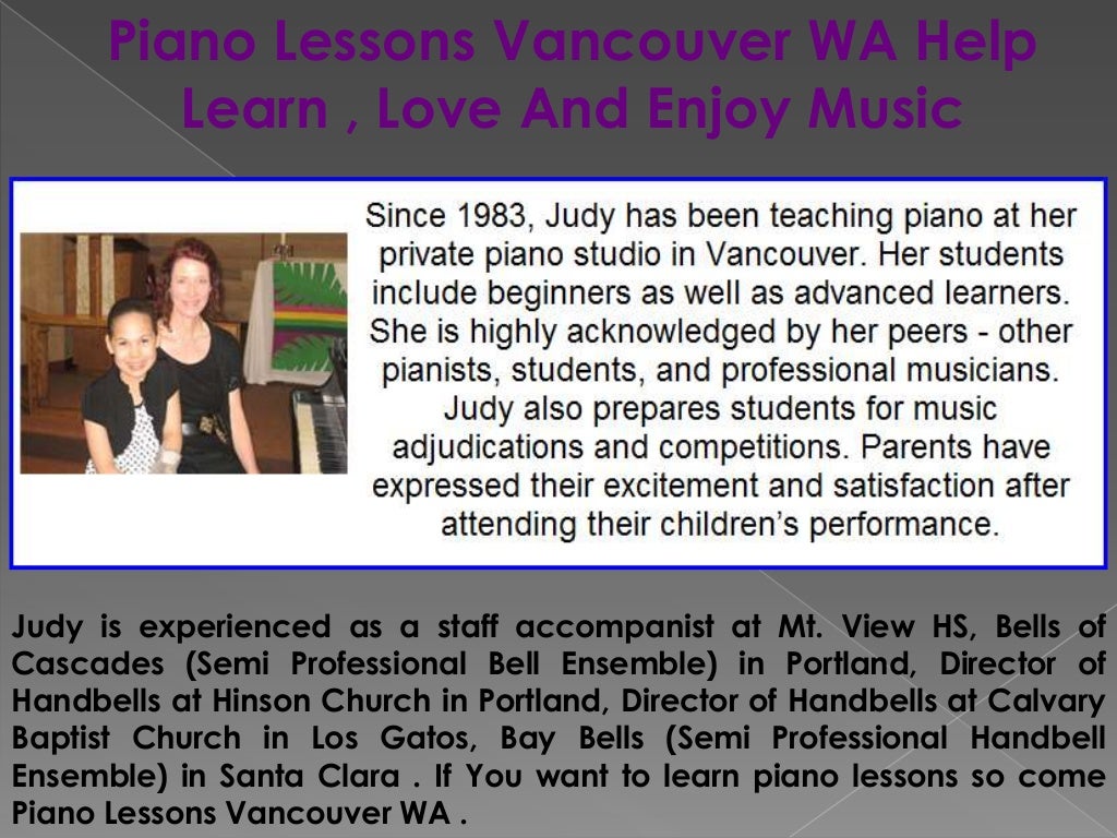Vancouver WA Piano Lessons