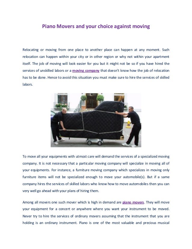 Piano Movers And Your Choice Against Moving Fascinating Furniture Moving Service Plans Piano Movers And Your Choice Against Moving Fascinating Furniture Moving Service Plans
