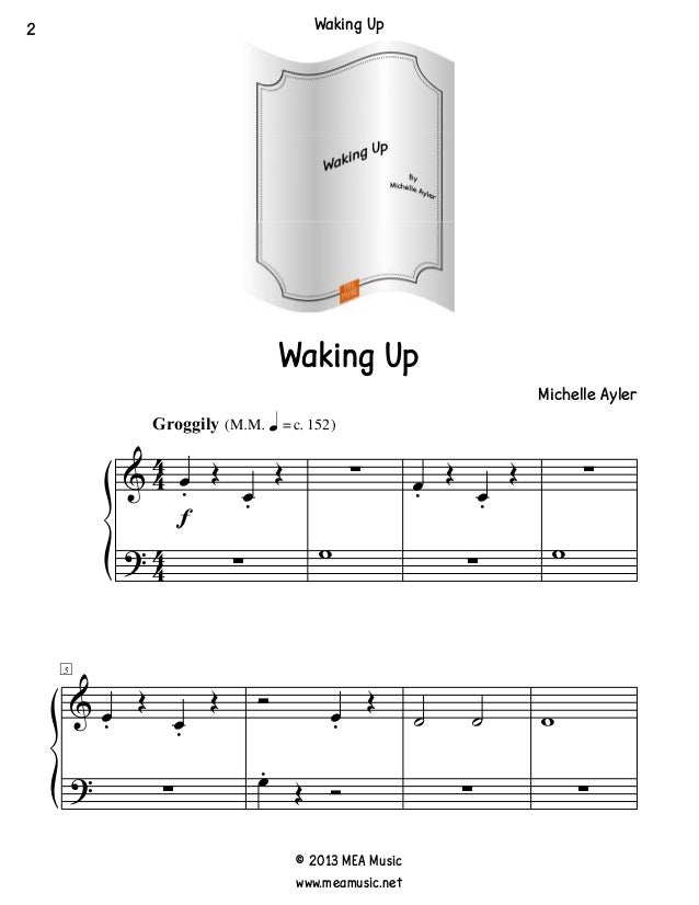 Piano music sheet for kids sampler