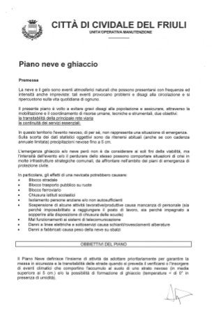  Piano Neve - Comune di Cividale del Friuli (2013/2014)