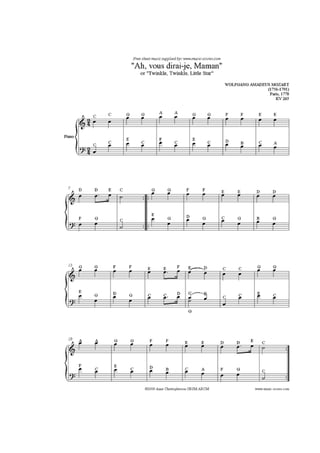 Piano partituras principiante