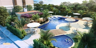 C O M P L E X O A Q U Á T I C O
Imagens Ilustrativas. O material publicitário apresenta representações artísticas da vegetação em porte adulto, o empreendimento será entregue com a vegetação de porte jovem e poderá demorar alguns anos para atingir o
porte representado nas perspectivas.
 